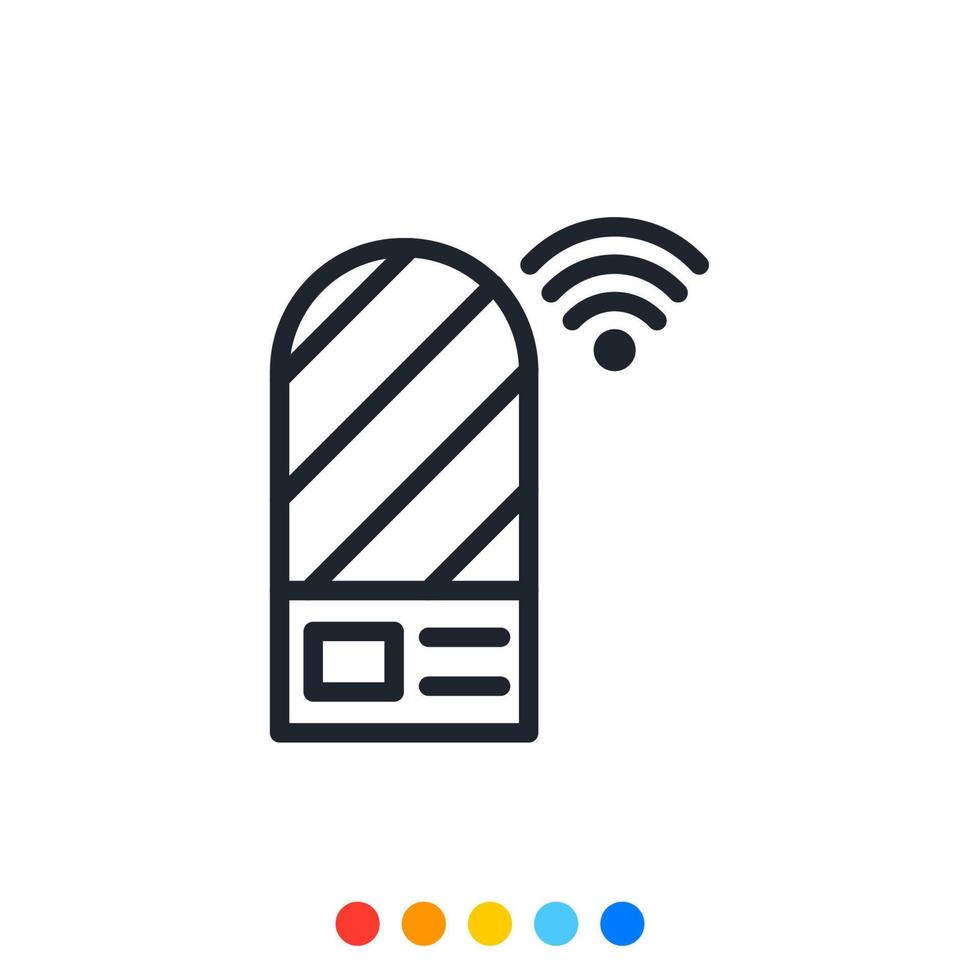 Smart home speaker icon, Vector and Illustration.