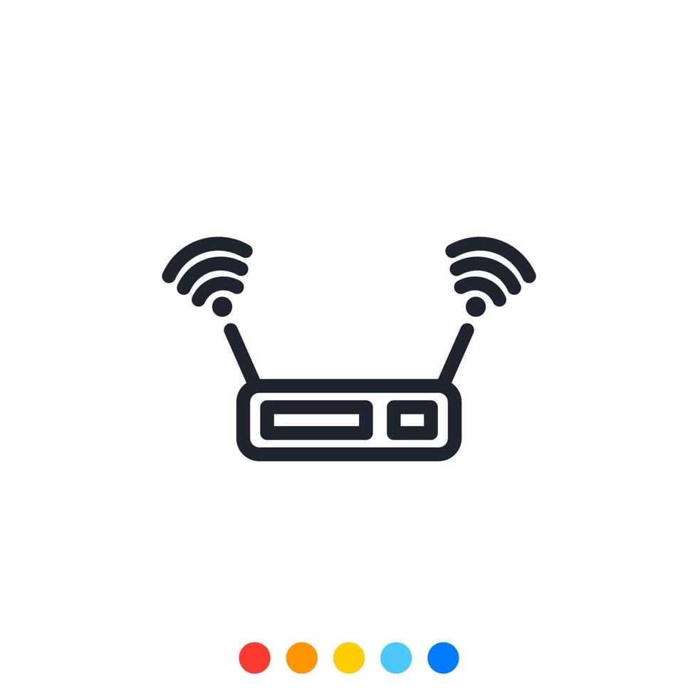 Modem router icon, Vector and Illustration.
