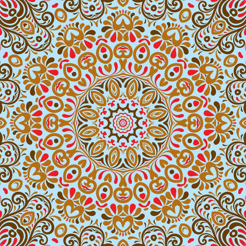 Seamless floral pattern. Ethnic Style Colorful ornamental  decoration for different purposes. vector