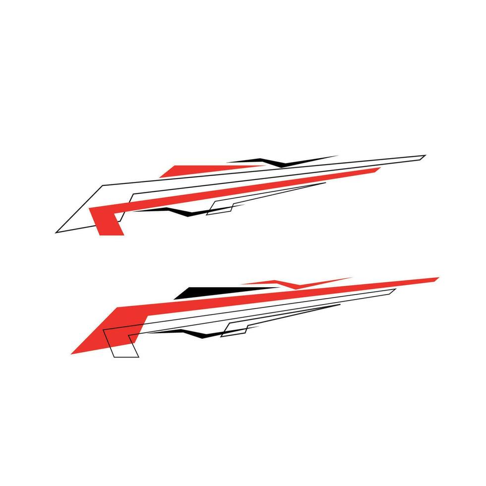 car wrapping decal template vector design. racing car body decals.