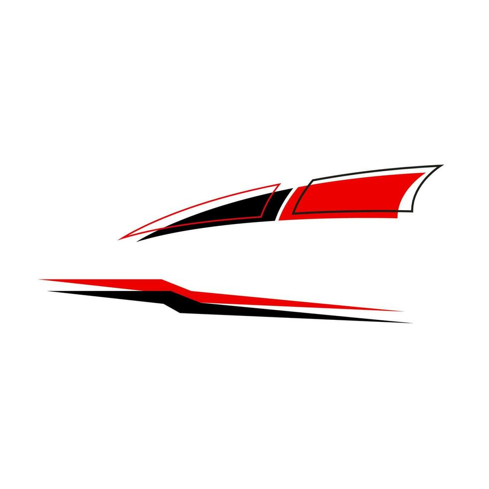 car wrapping decal vector. racing car decals vector