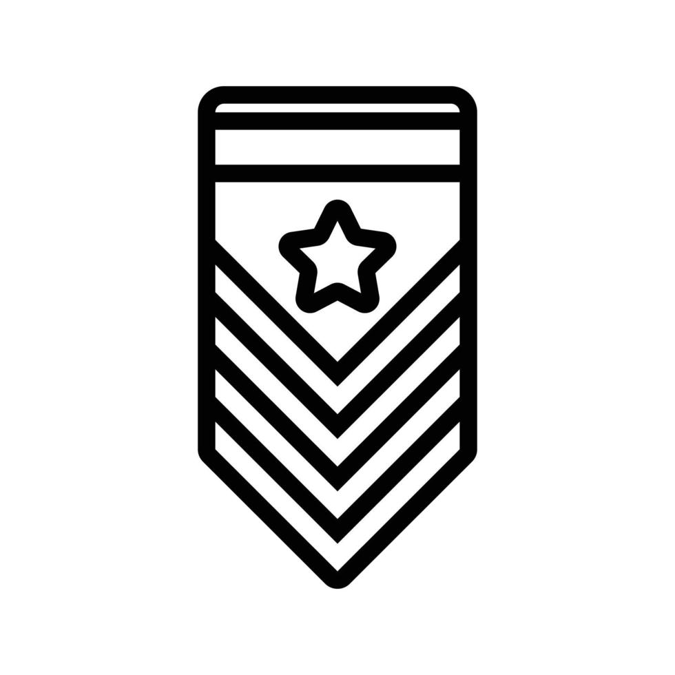 icono de rango militar vector