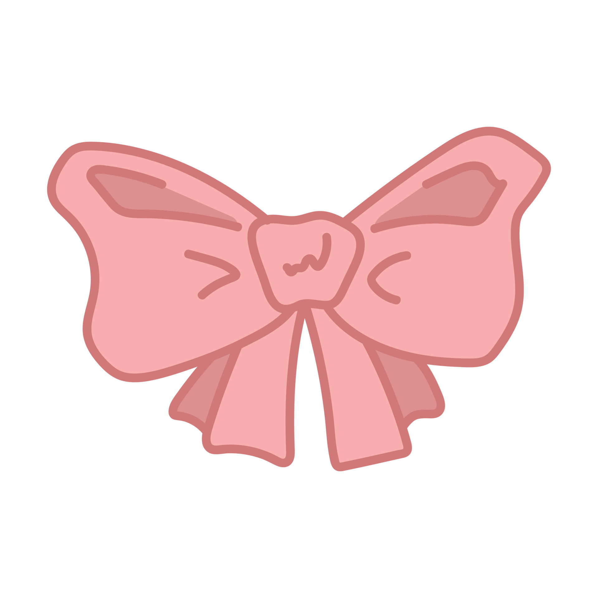 Cute Cartoon Pink Bow Ribbon Illustration Sticker for Sale by