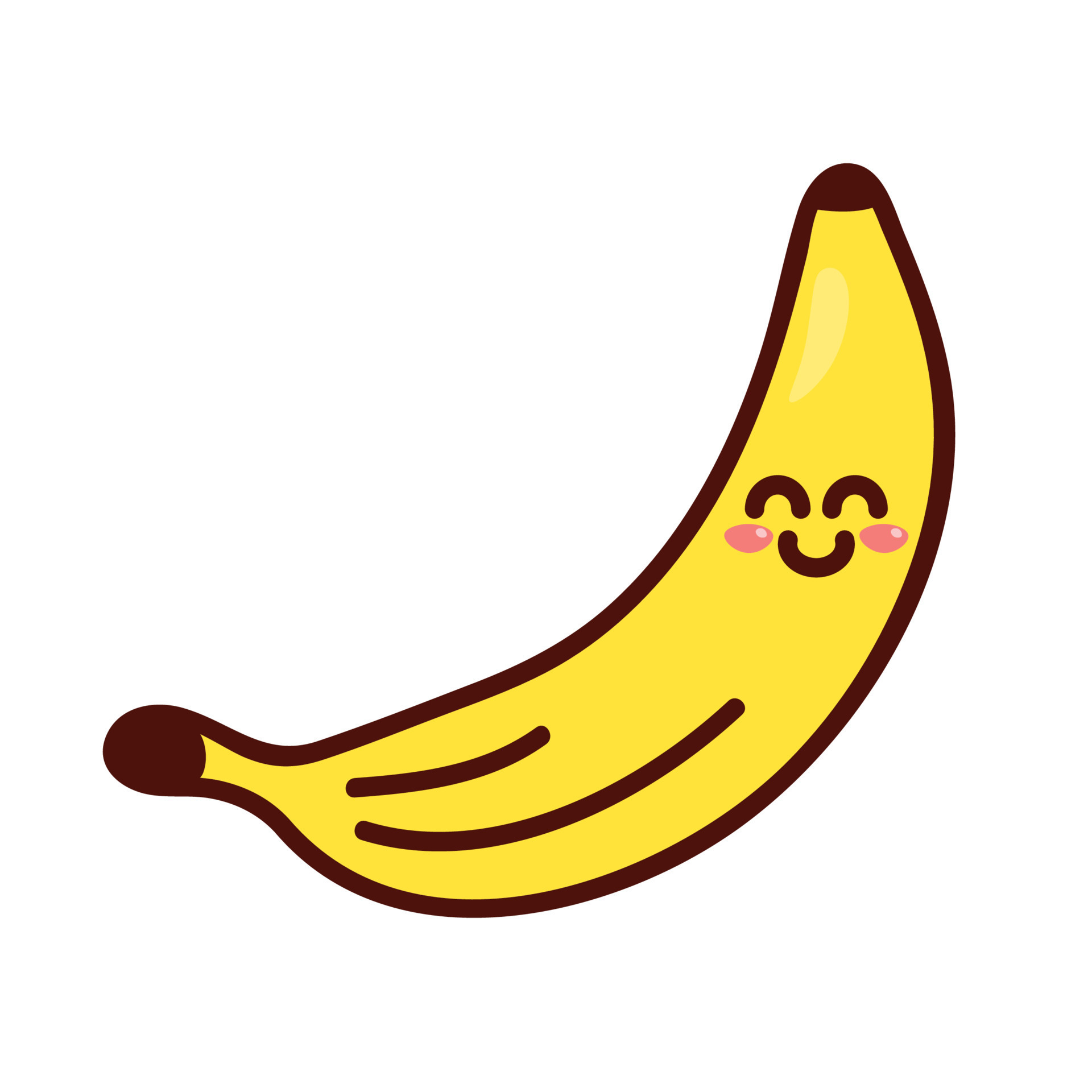 sorridente desenho fofo kawaii de personagem banana 4858375 Vetor no  Vecteezy