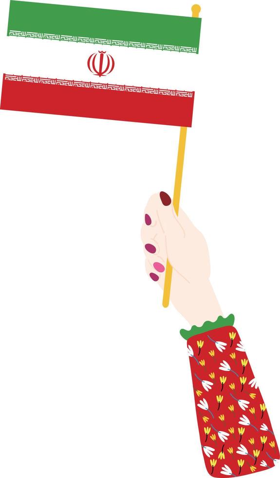 Iranian Flag vector hand drawn,Iranian rial vector hand drawn,