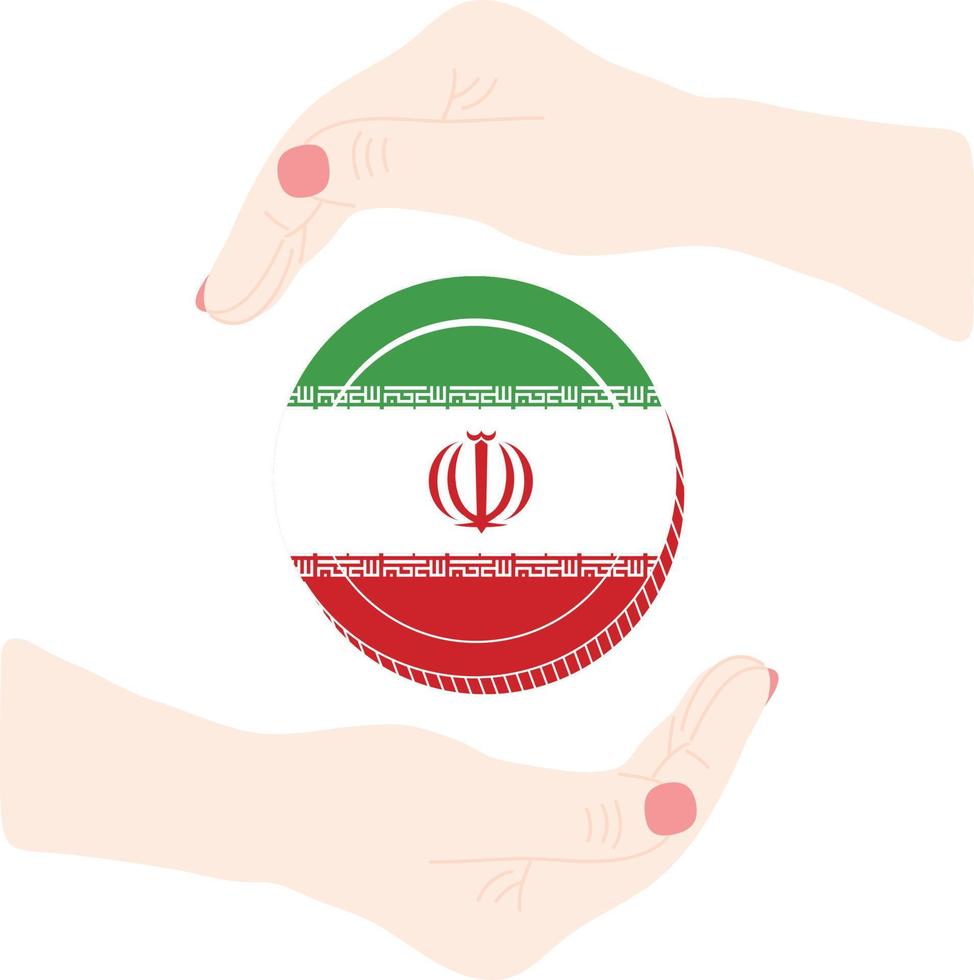 Iranian Flag vector hand drawn,Iranian rial vector hand drawn,