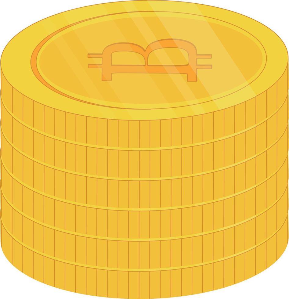 Bitcoin vector icon hand drawn