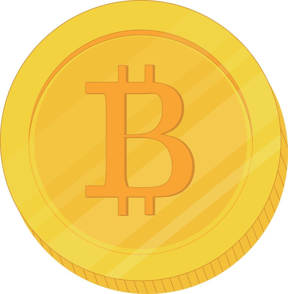 Bitcoin vector icon hand drawn