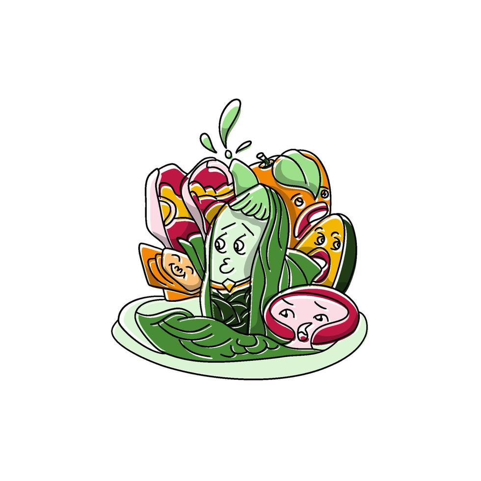 tacos de aguacate vegetariano vector doodle ilustración fondo banner alimentos saludables productos naturales, elementos para el menú, publicidad