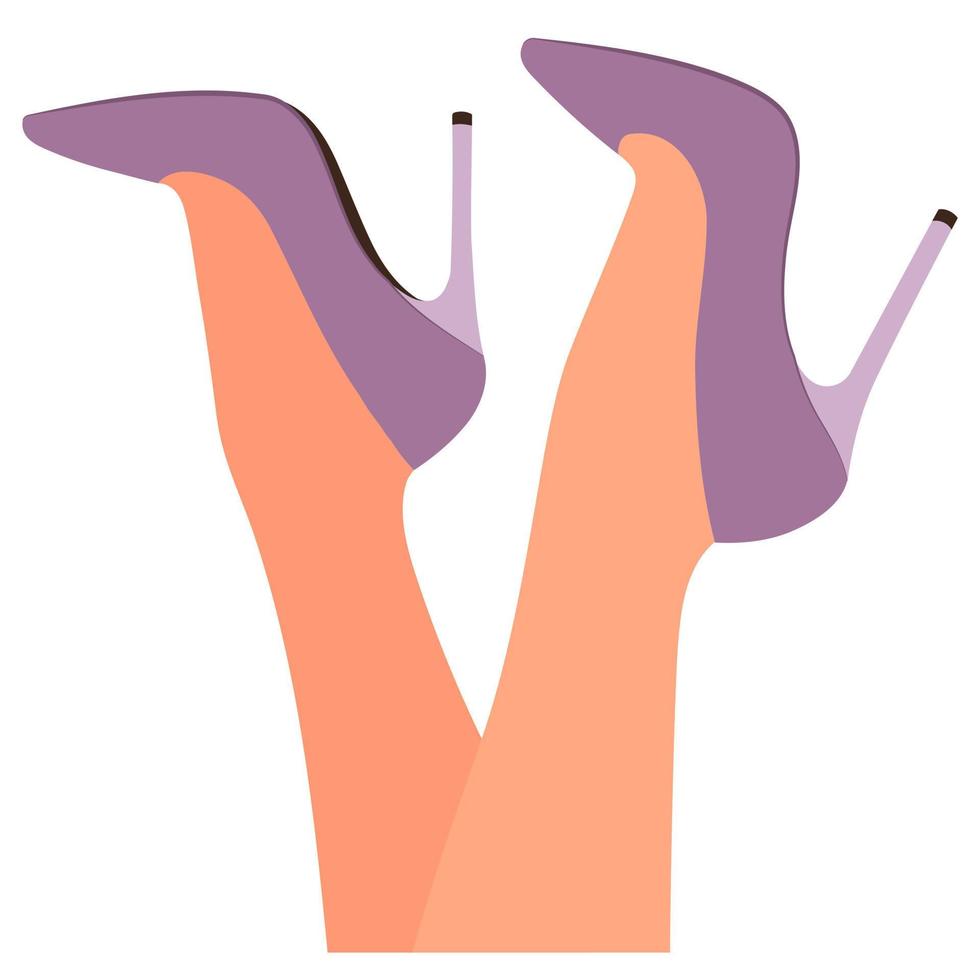 Woman legs in high heel shoes. Women shoe model. Stylish accessory vector