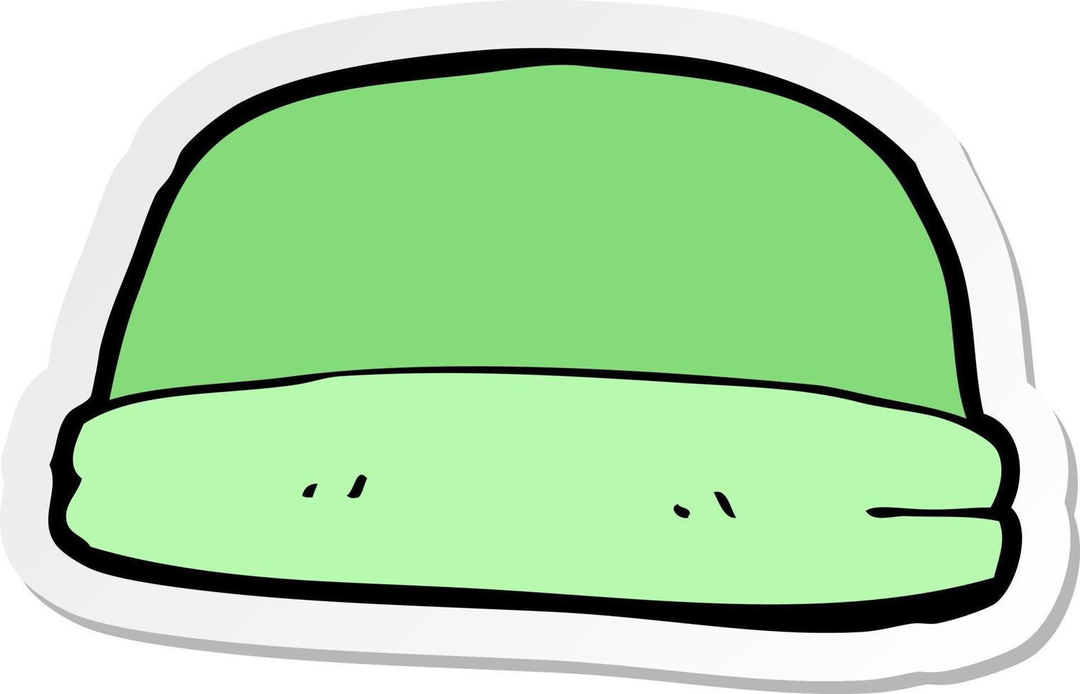 sticker of a cartoon hat vector