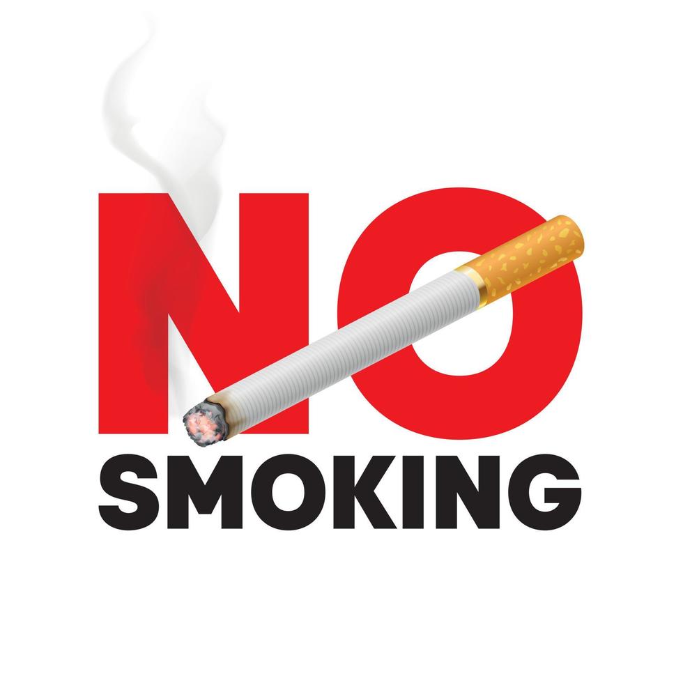 no smoking sign and icon vector