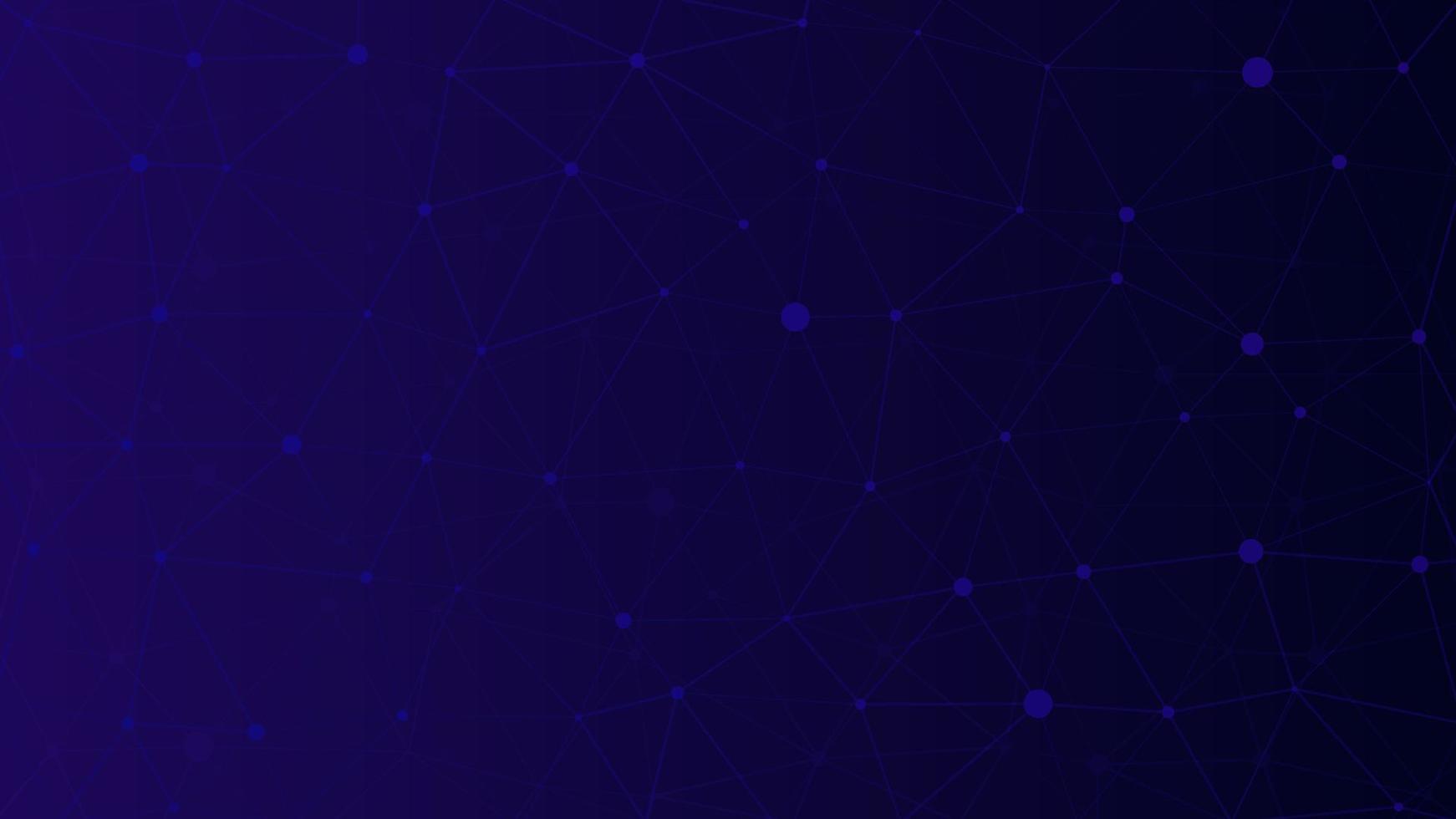 Blue geometric background. Triangle  polygonal texture, template for technology or business design. Futuristic dark backdrop for network. Abstract space and stars with geometry lines. Wallpaper vector
