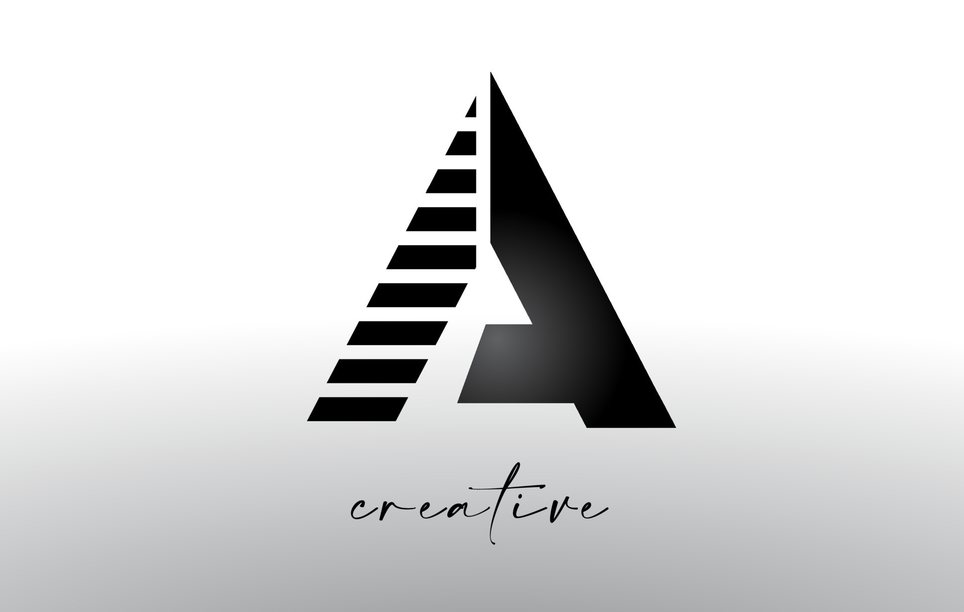 Lines Letter A Logo Design with Creative Lines Cut on half of The Letter  11764409 Vector Art at Vecteezy