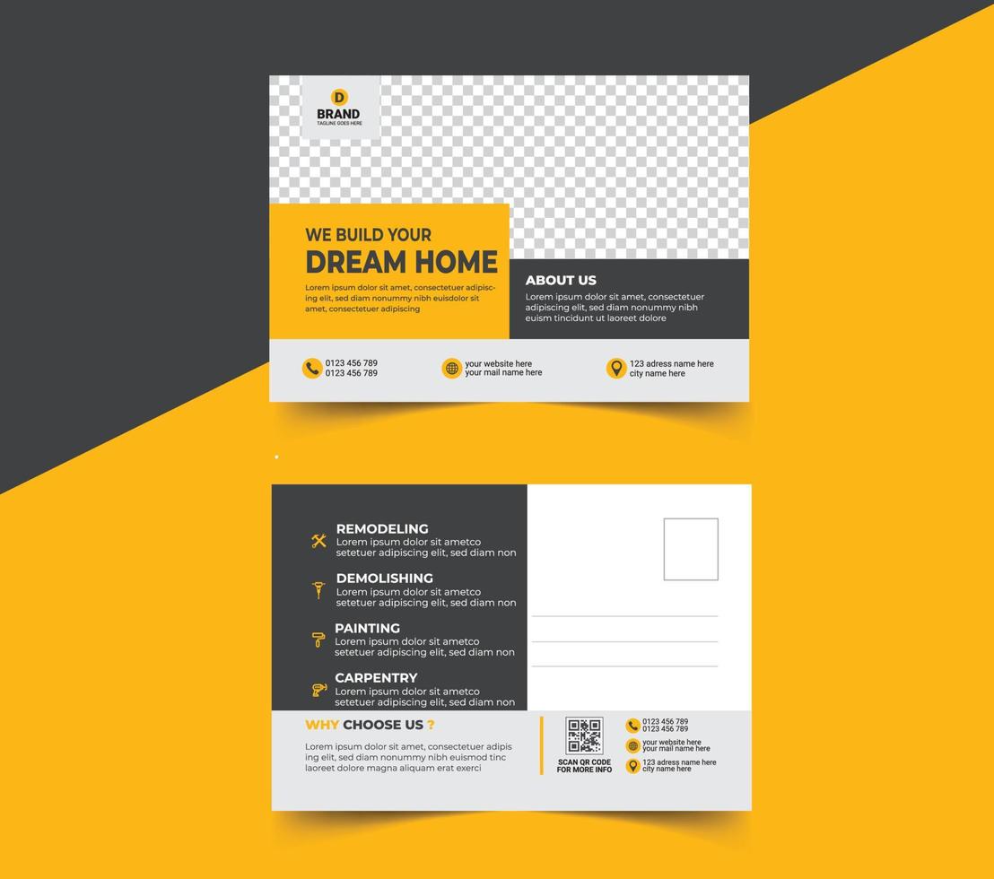 Postcard Design Template vector