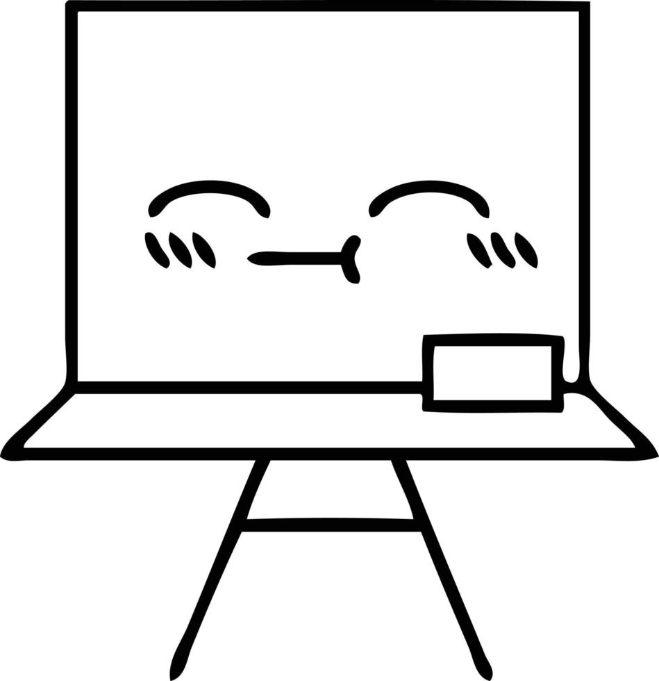 line drawing cartoon white board vector