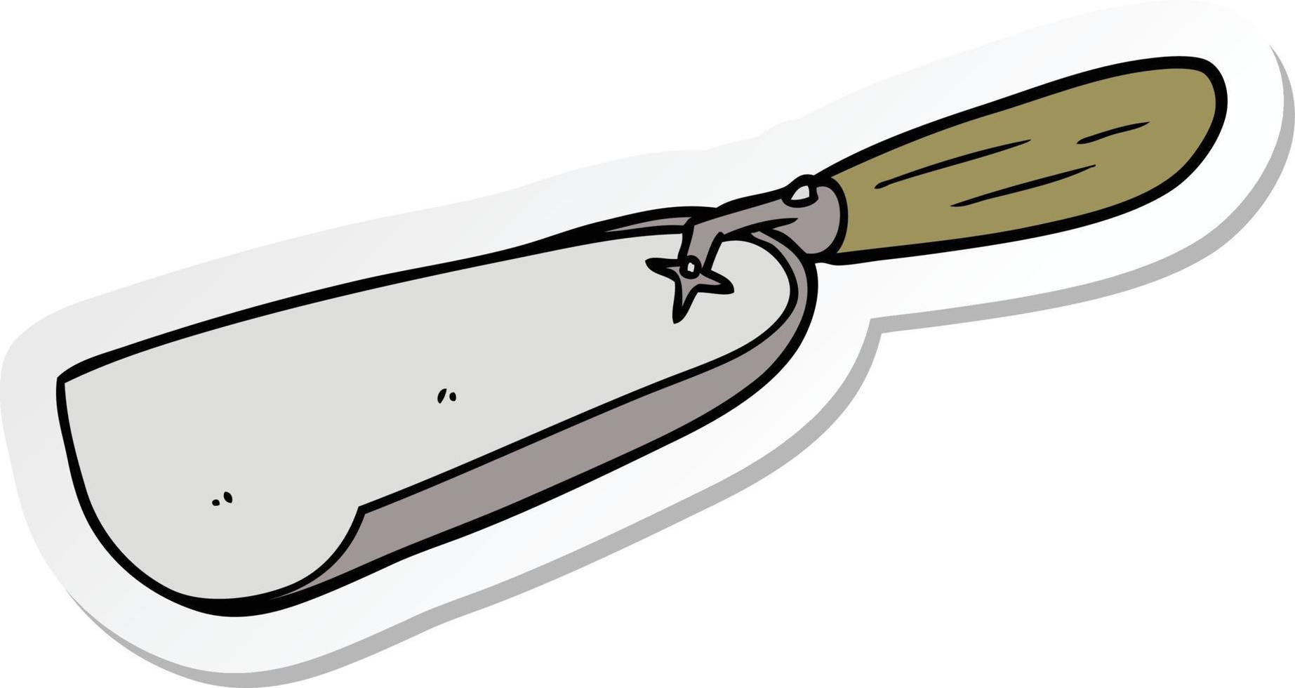 sticker of a cartoon coal shovel vector
