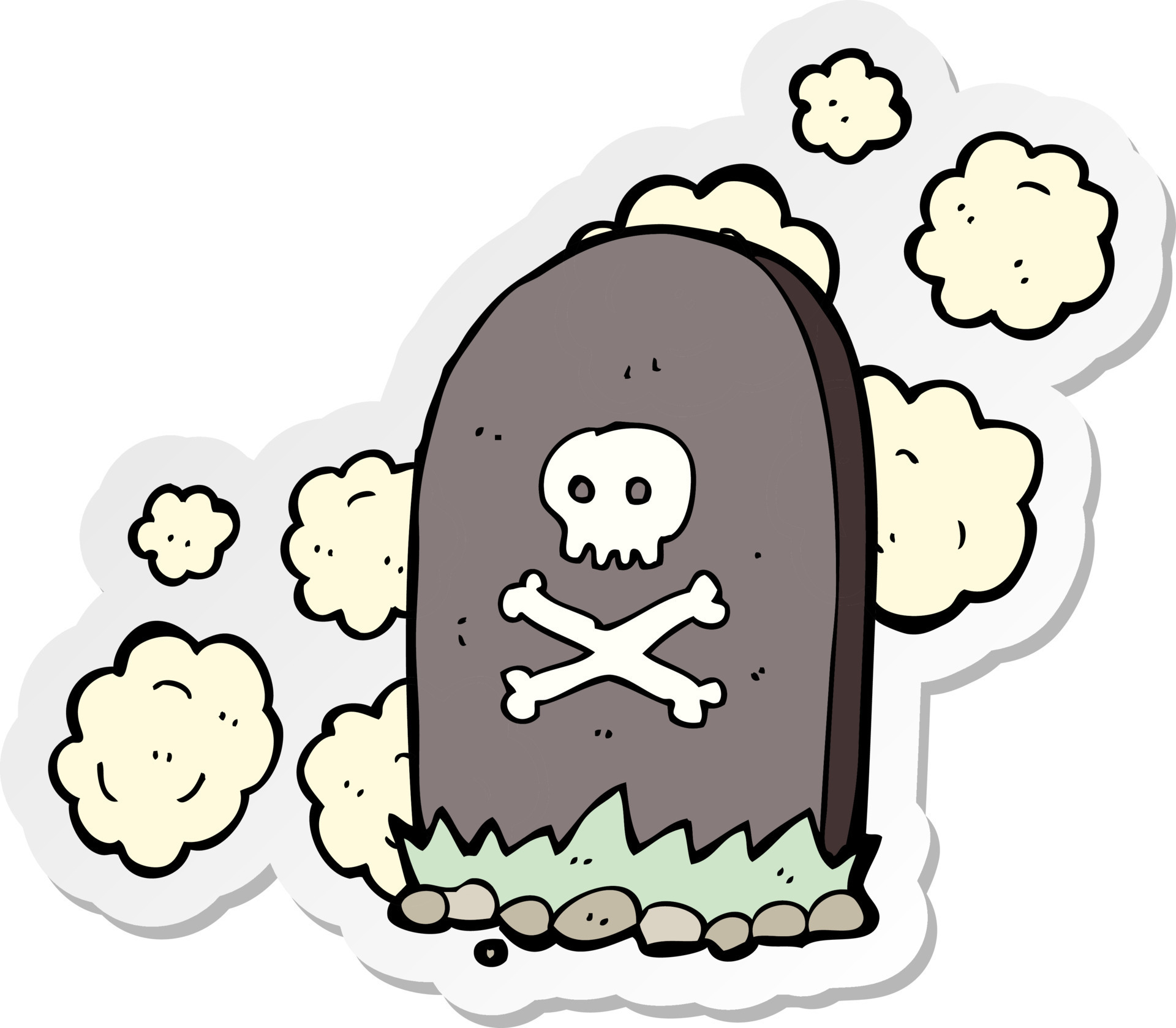 pegatina de una tumba de dibujos animados 11764563 Vector en Vecteezy