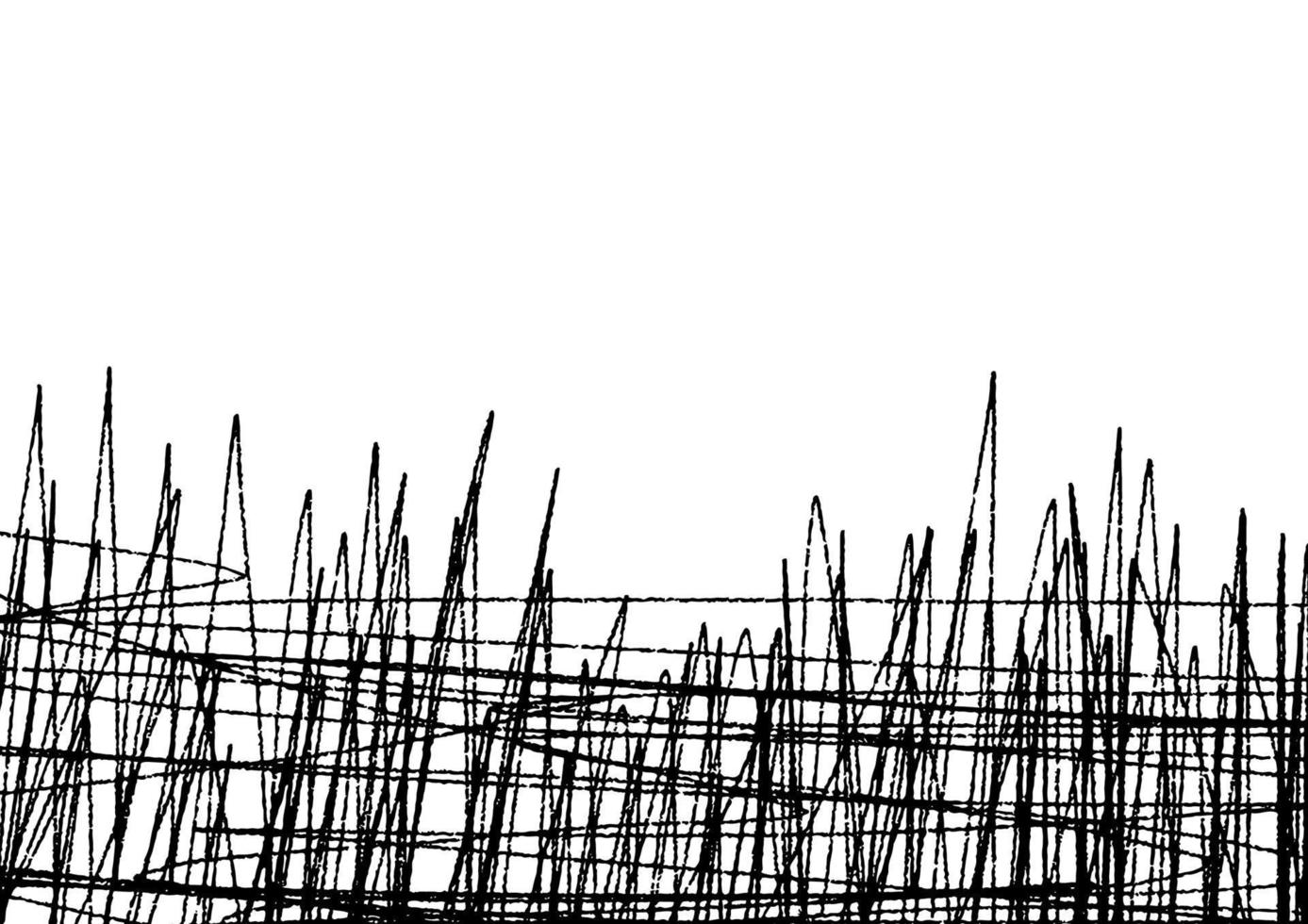 Abstract black pencil sketch on background vector