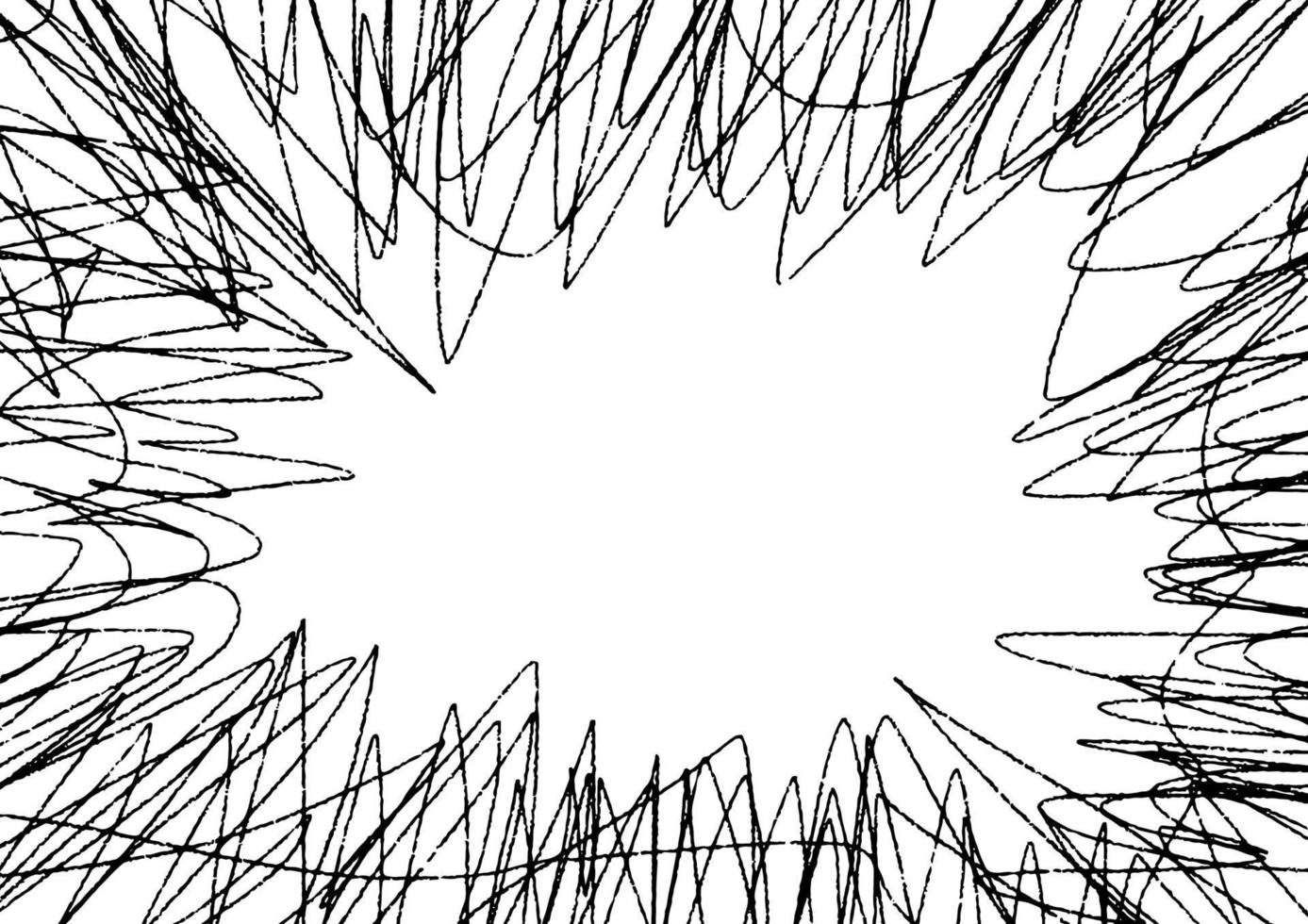 Abstract black pencil sketch on background vector