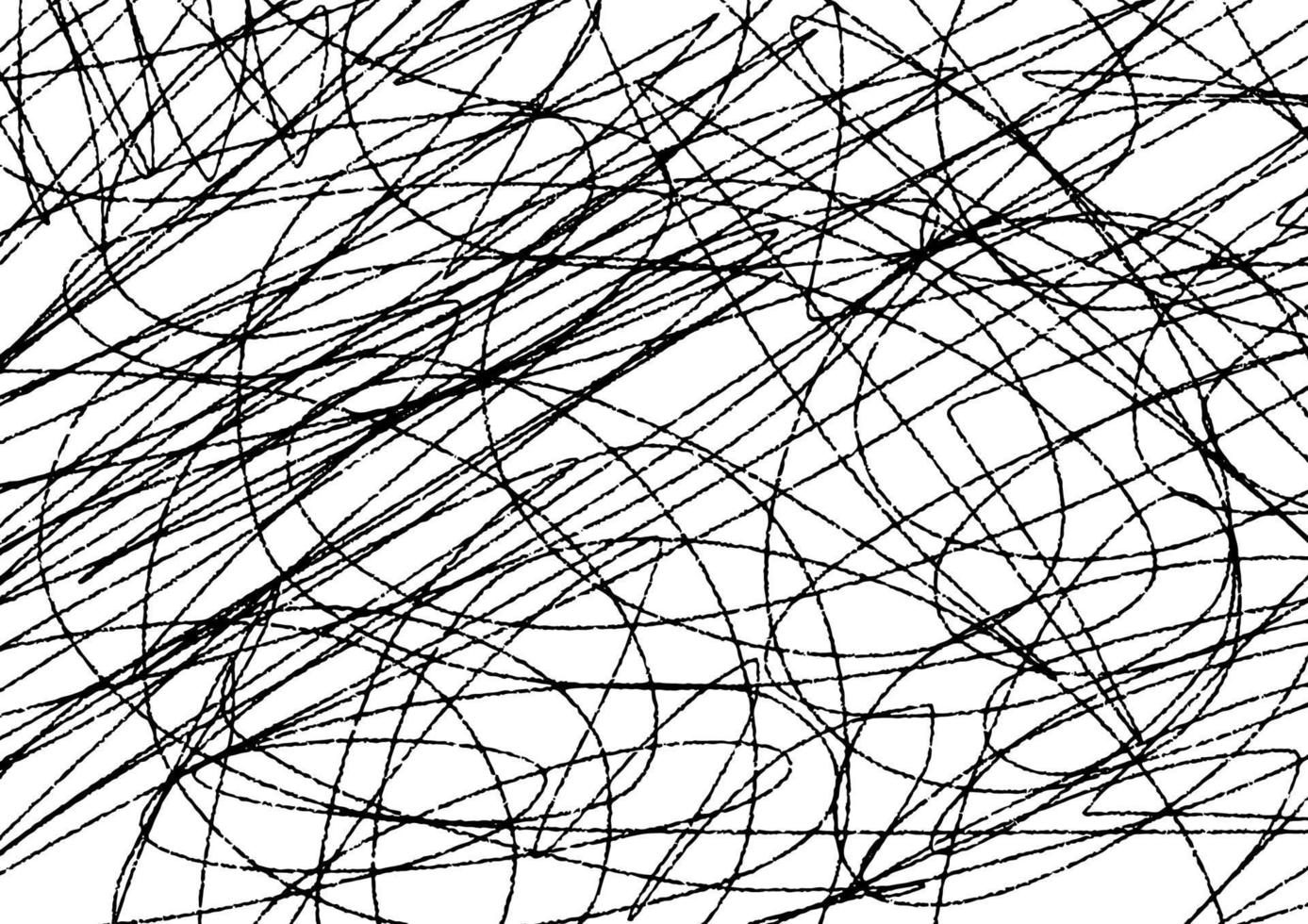 Abstract black pencil sketch on background vector