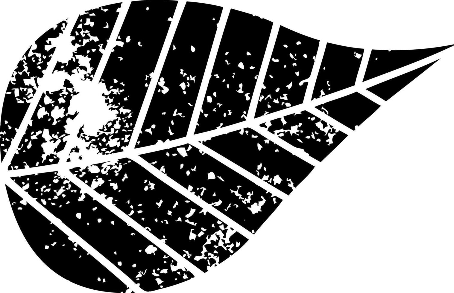 distressed symbol green leaf vector
