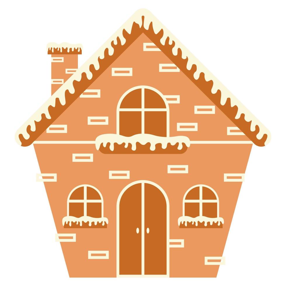 Christmas gingerbread house. Vector illustration.