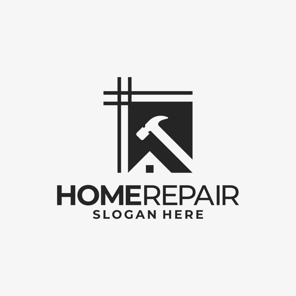 home repair, and Building Concept Logo Design template vector