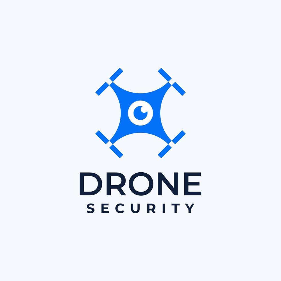 simple flat drone logo design, vector
