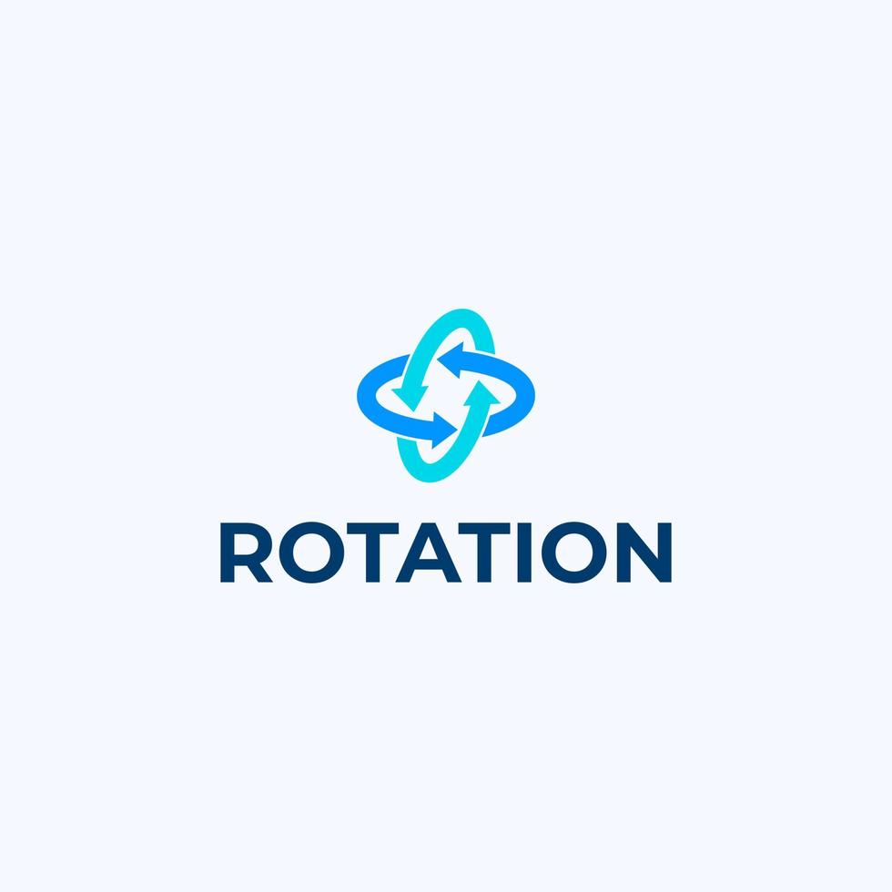 abstract logo rotation, arrow concept vector