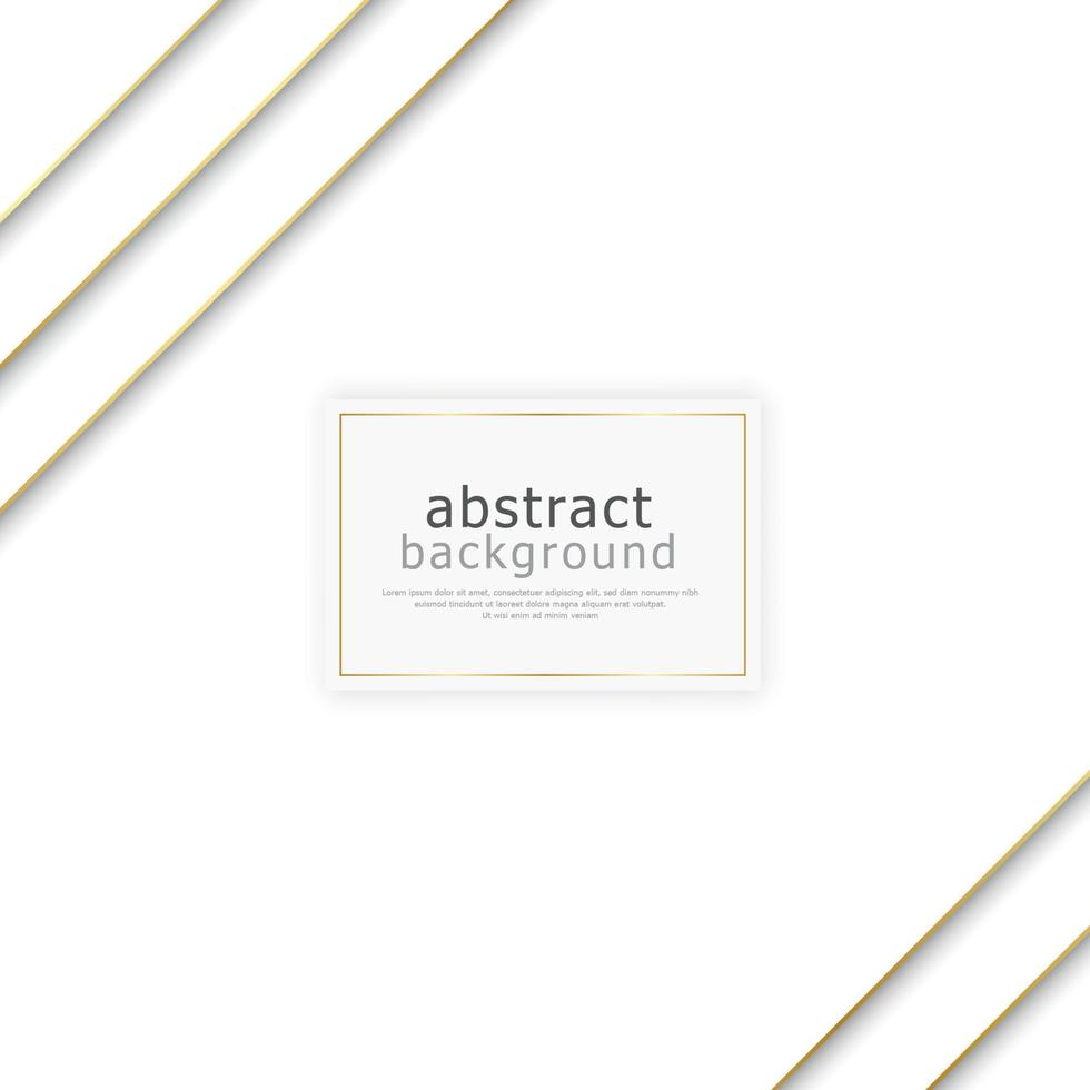 Fondo blanco abstracto con líneas doradas - vector