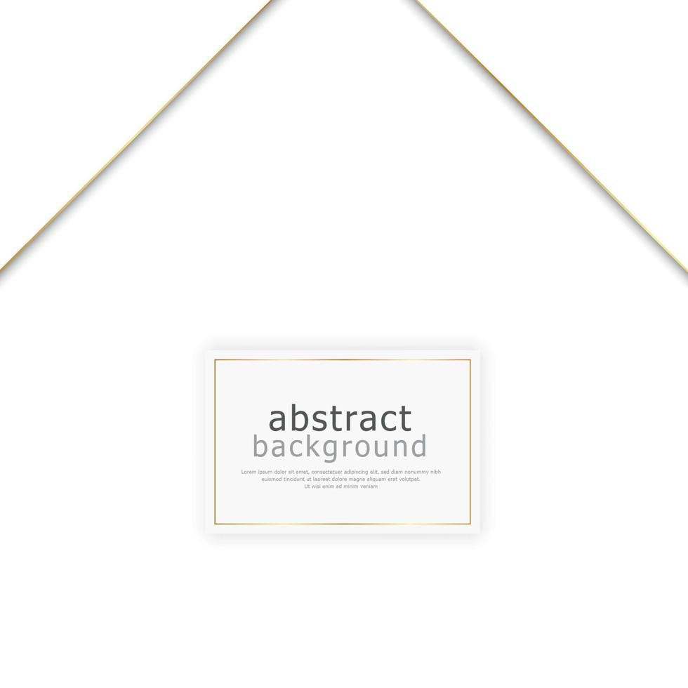 Abstract white background with golden lines - Vector