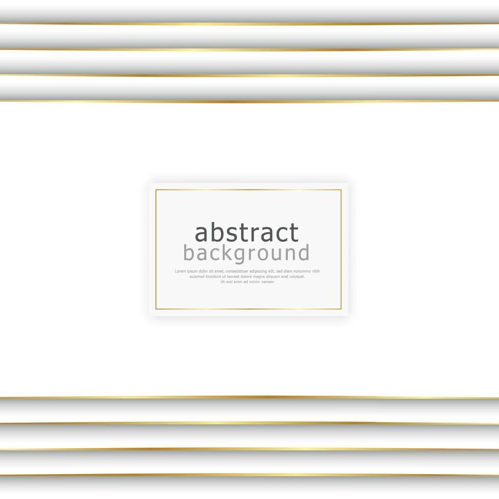 Abstract white background with golden lines - Vector