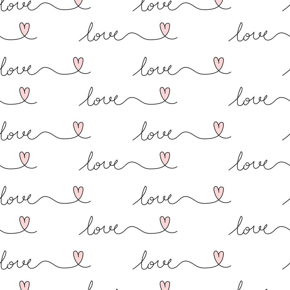 Love Minimal Text Pattern vector