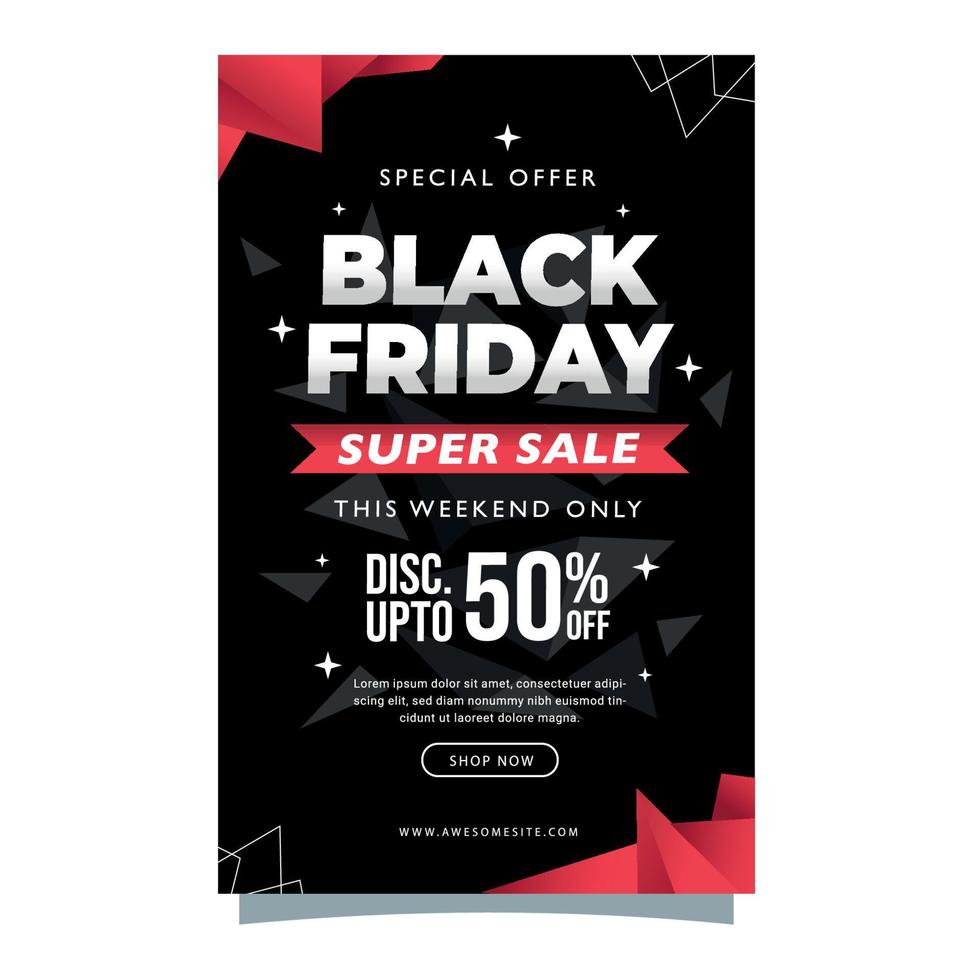 Black Friday Poster Template vector