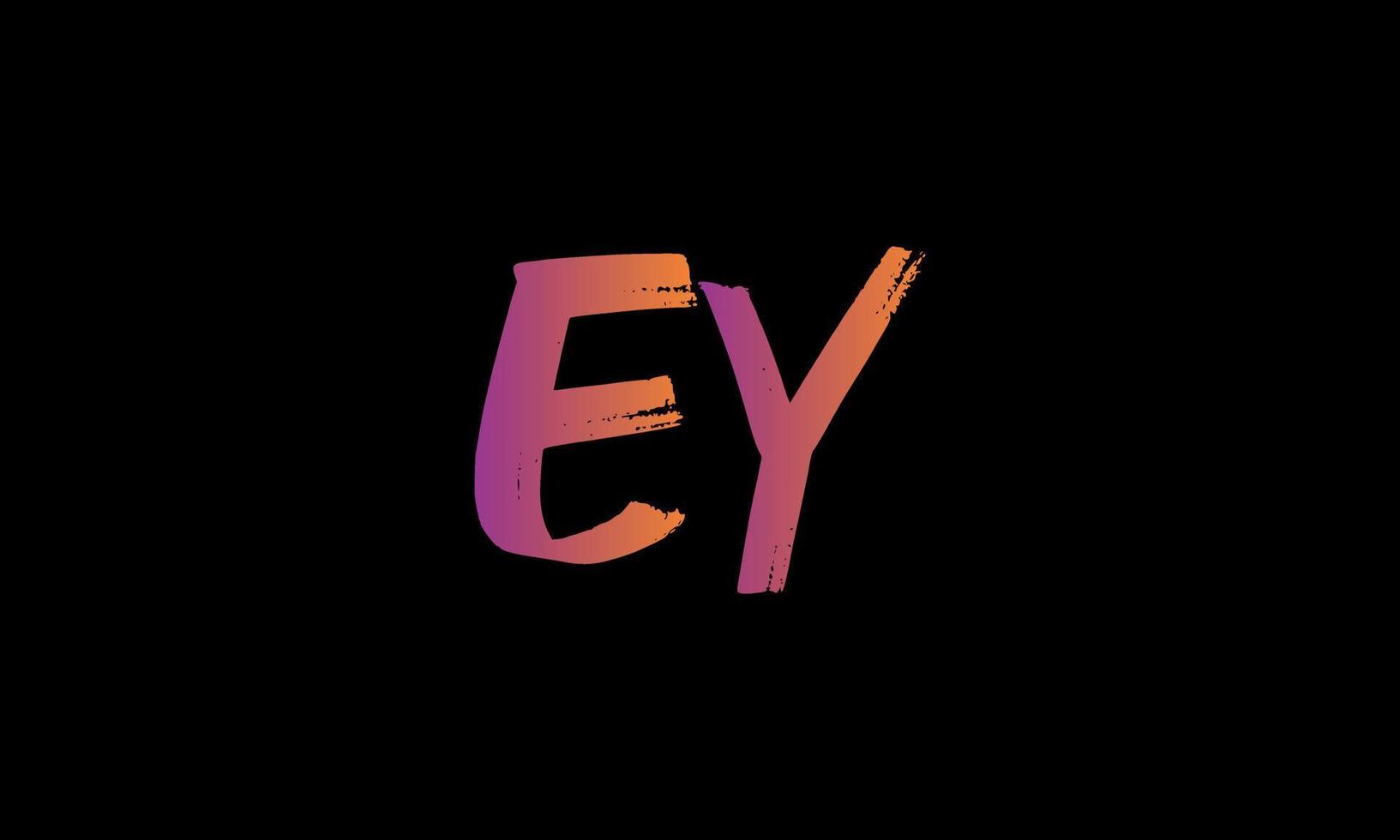 Initial Letter EY Logo. EY Brush Stock Letter Logo design vector