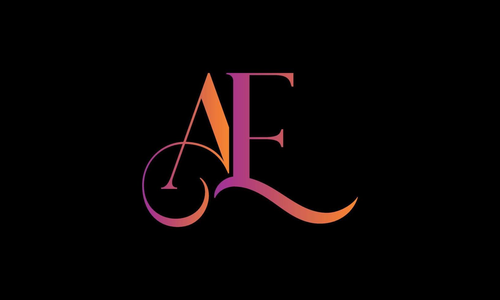 Initial Letter AE Logo. AE Stock Letter Logo Design Pro vector template.