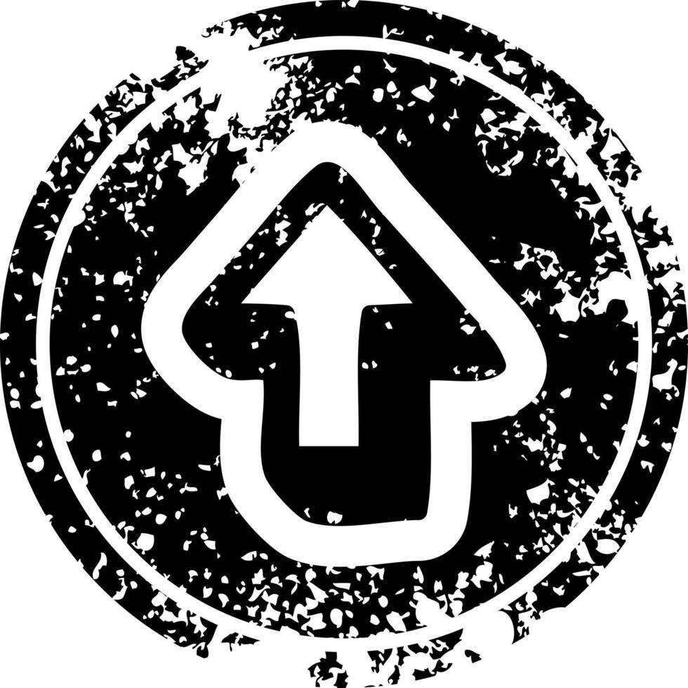 direction arrow distressed icon vector