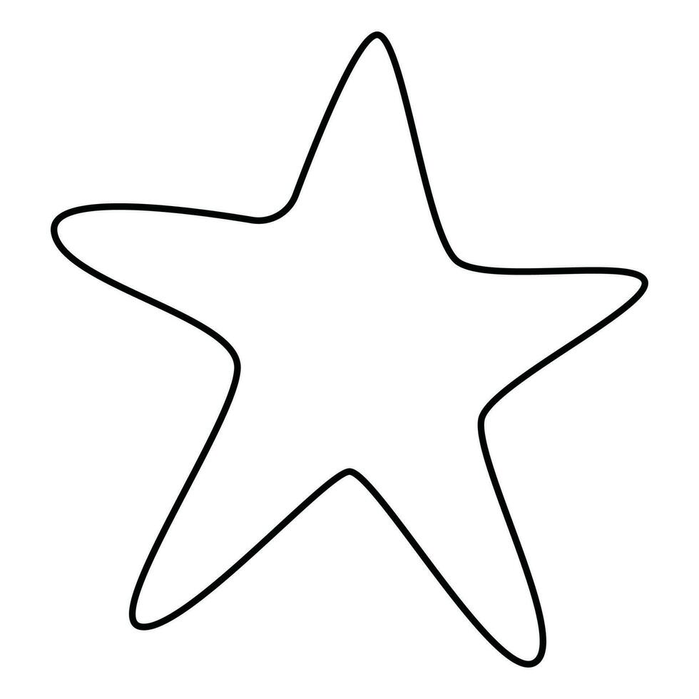Star Line Icon vector