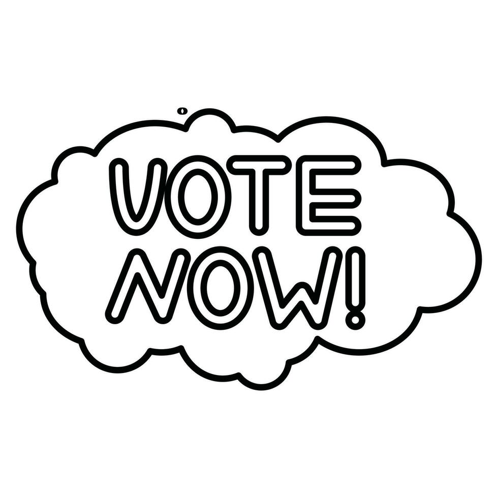 Illustration of Vote Now vector