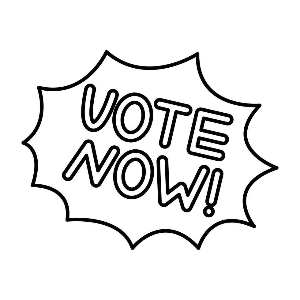 Illustration of Vote Now vector