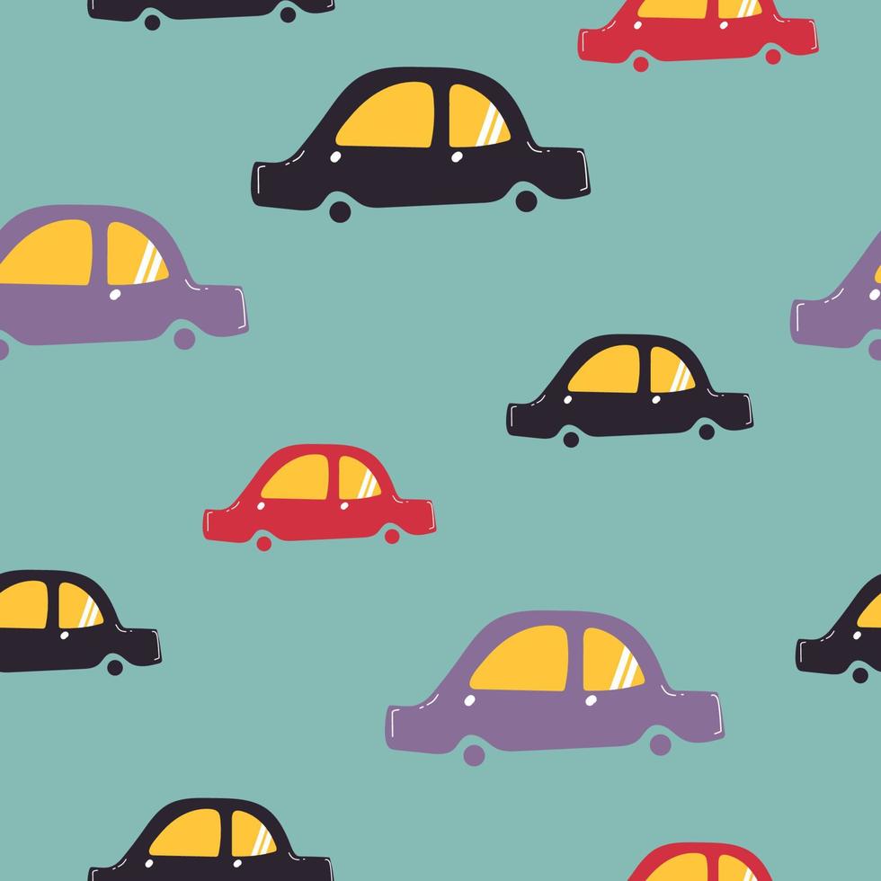 seamless pattern car for fabric use and background. vector