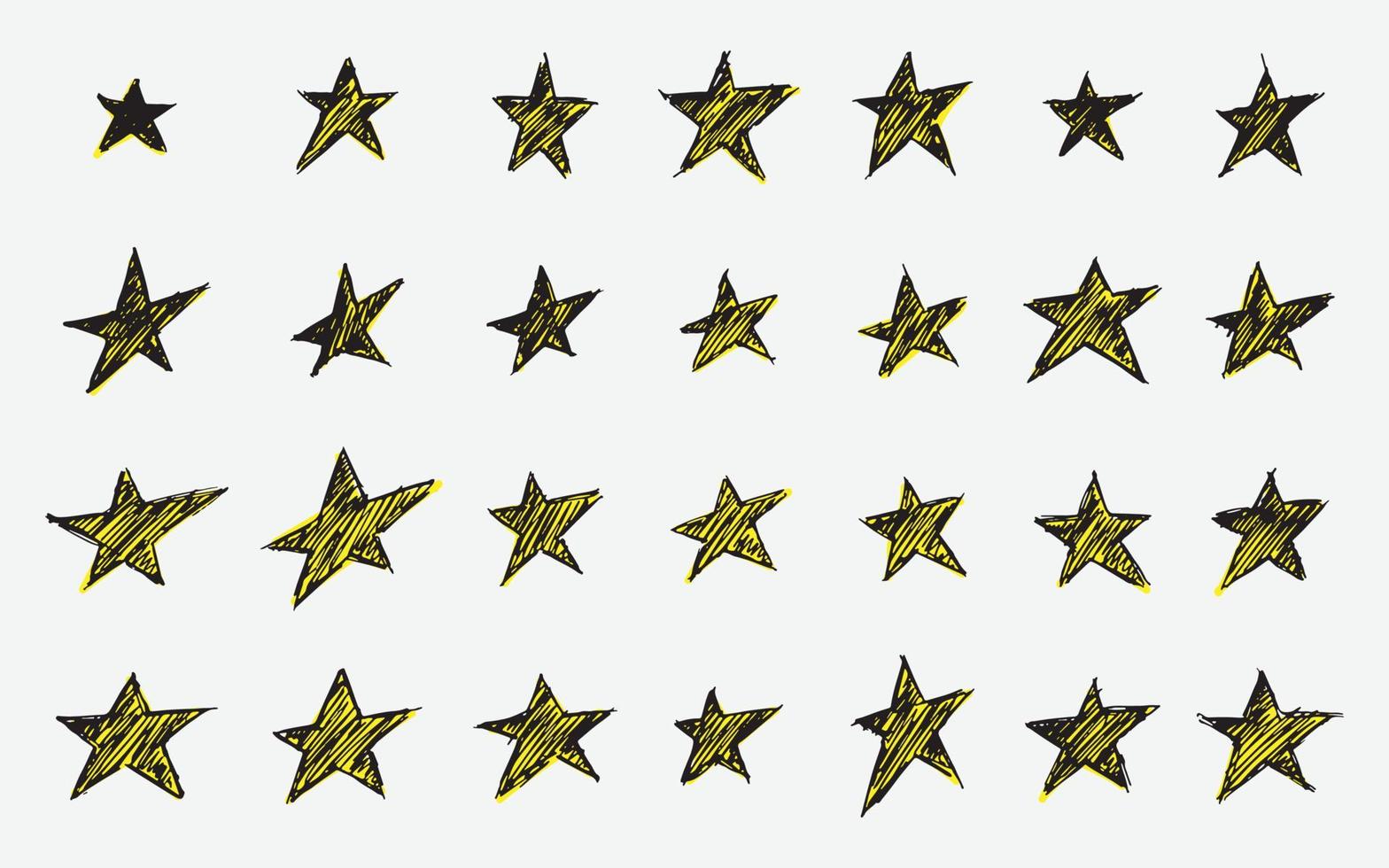 ilustración vectorial del patrón de símbolo de estrellas de garabato  dibujado a mano mediante el uso de bolígrafo para dibujar con sombra y  color 11767221 Vector en Vecteezy