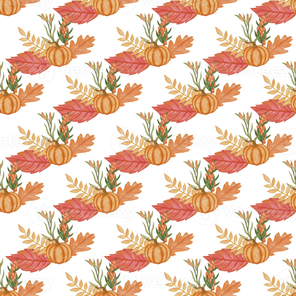 Autumn Fall Thanksgiving Seamless Repeat Pattern file png
