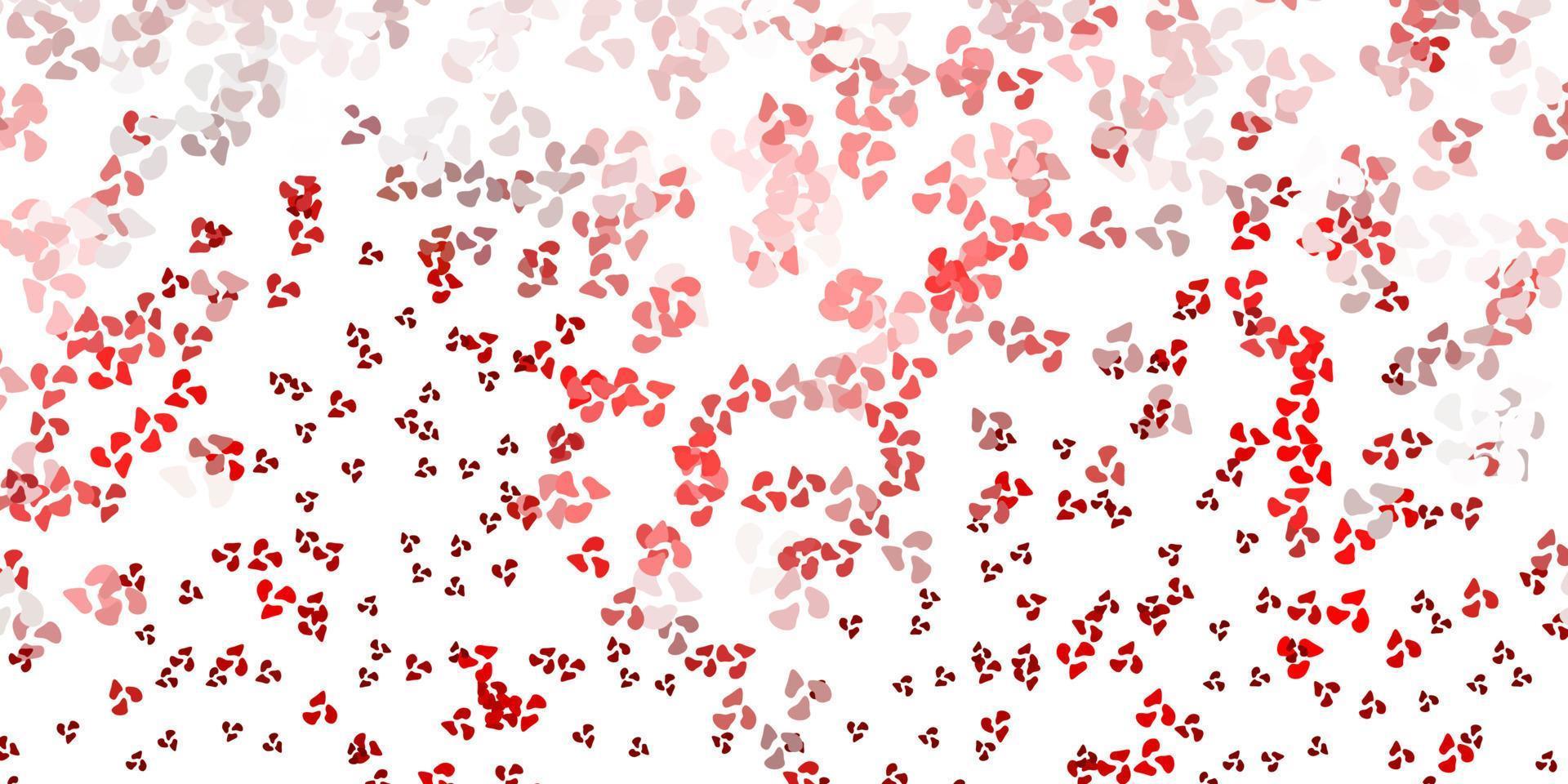 Light red vector template with abstract forms.