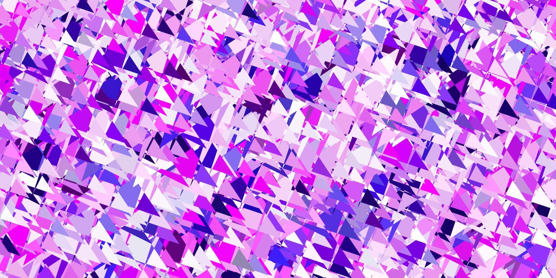 Light purple, pink vector pattern with polygonal shapes.