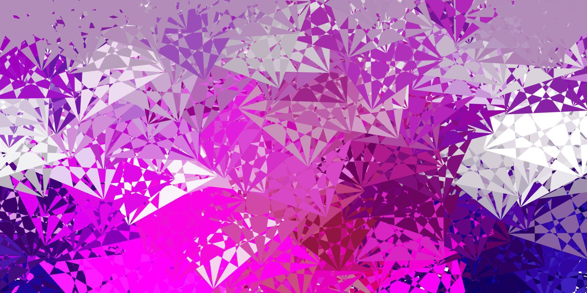 Light Purple, Pink vector background with triangles.