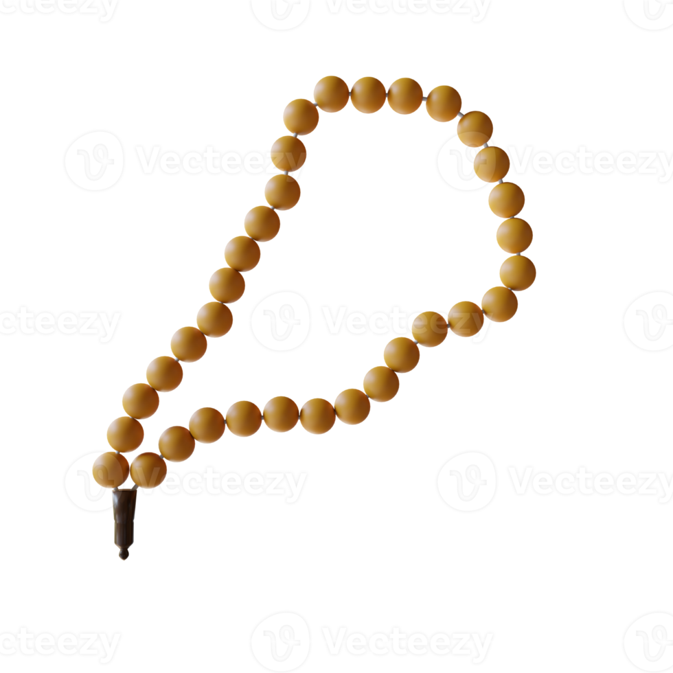 3d render illustration prayer beads png