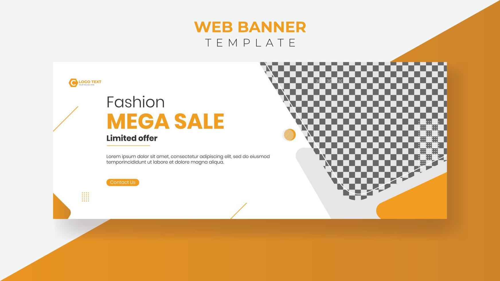 Creative and modern fashion web banner template vector