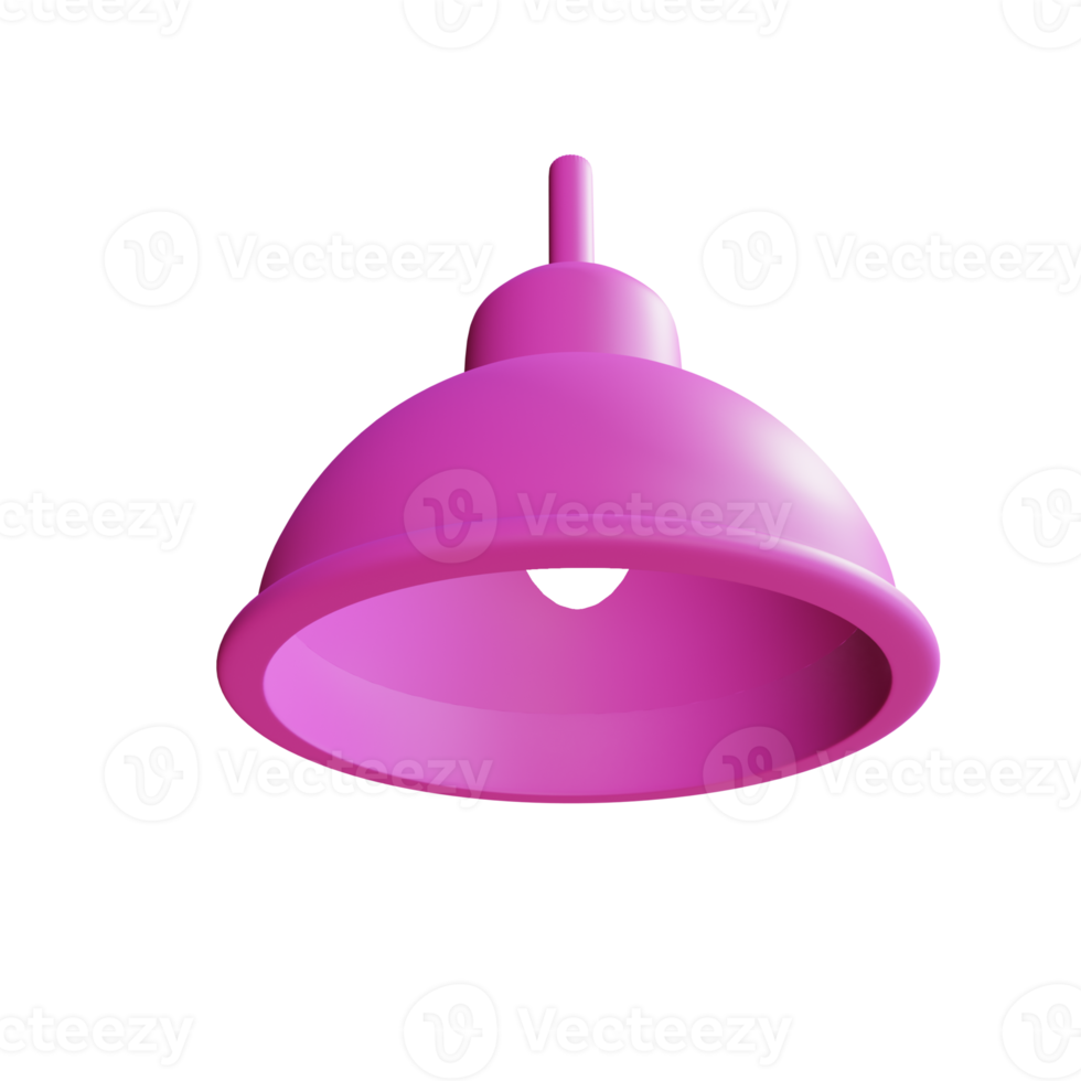 3d render illustration lamp with cup png